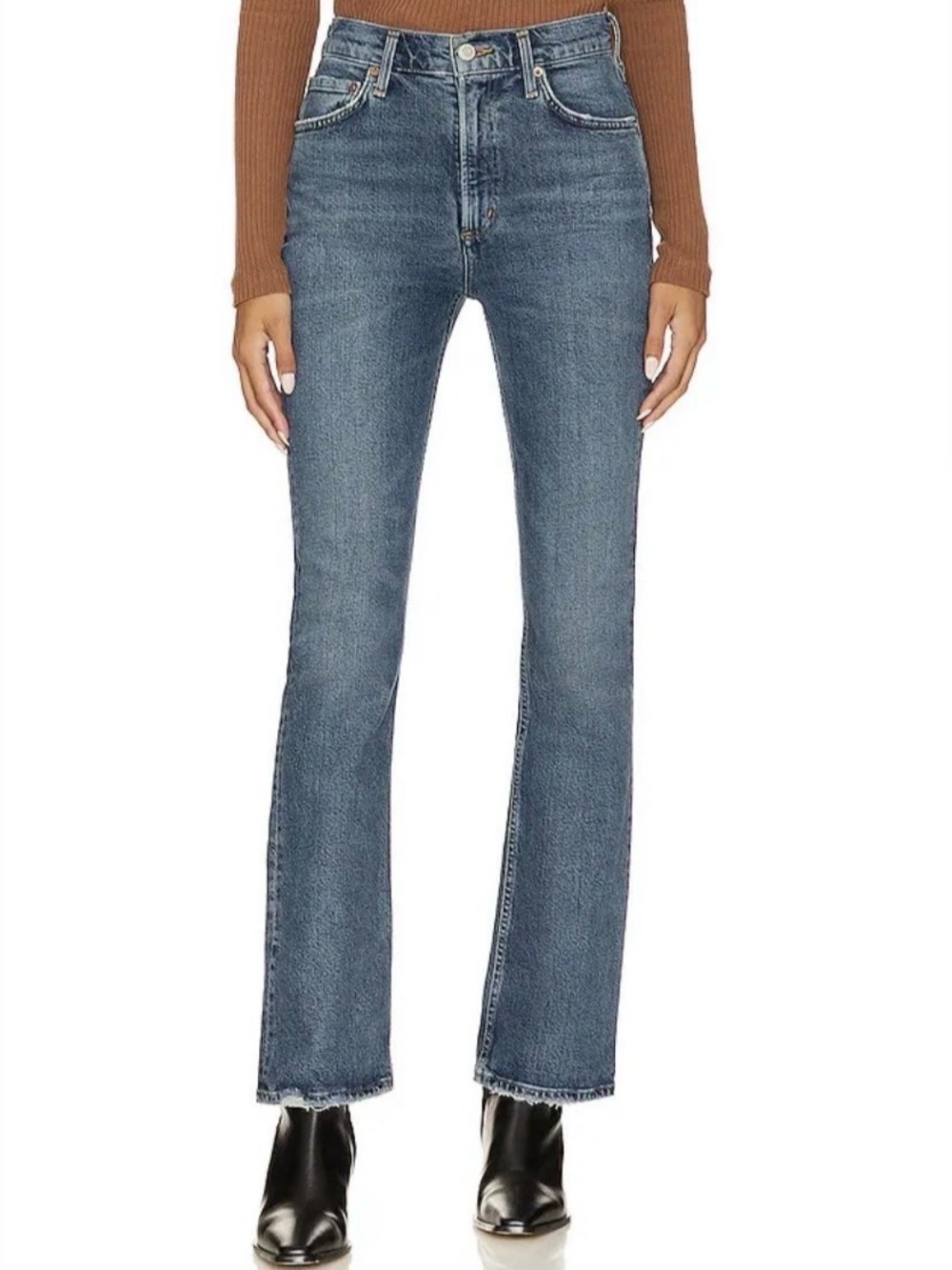 AGOLDE Nico High Rise Slim Boot Jeans in Captivate Size 34 NWT